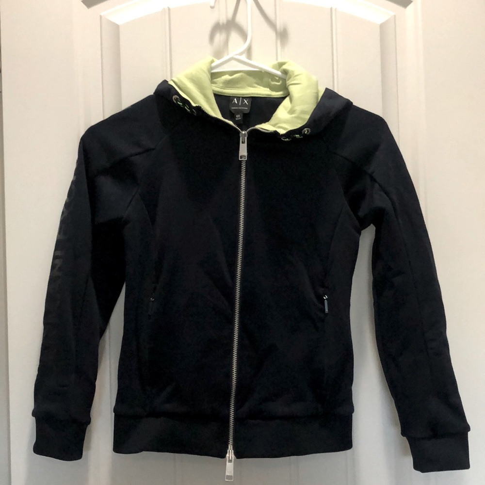 Armani Exchange black and green jacket for boys